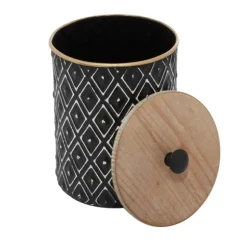 Kirkland's Home Decorative Bowls & Jars-And White Embossed Diamond Jars, Set Of 2