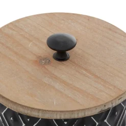 Kirkland's Home Decorative Bowls & Jars-And White Embossed Diamond Jars, Set Of 2