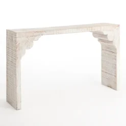 Kirkland's Home Console Tables-Anna Washed Wood Console Table