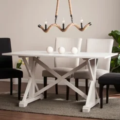 Kirkland's Home Dining Tables-Annalise Distressed Farmhouse Dining Table