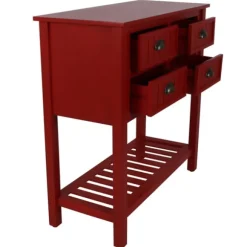 Kirkland's Home Console Tables-Antique Beadboard 4-Drawer Console Table