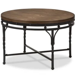 Kirkland's Home Coffee Tables-Antique Bronze Round Coffee Table