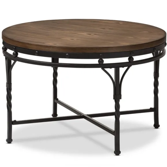 Kirkland's Home Coffee Tables-Antique Bronze Round Coffee Table