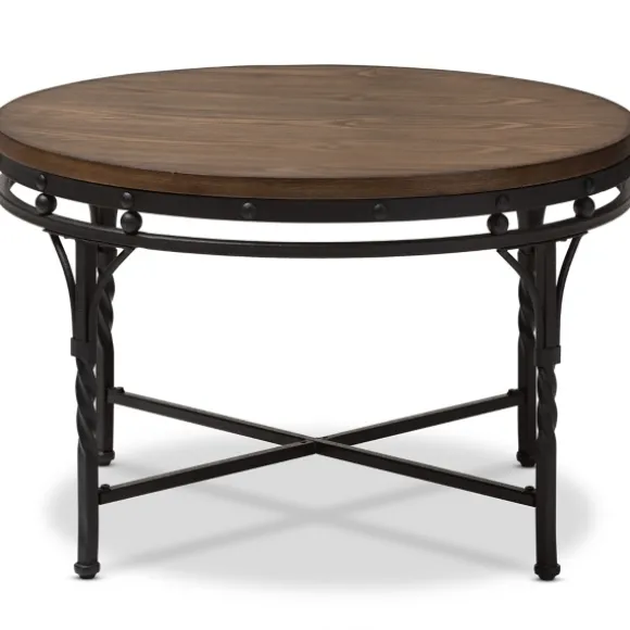 Kirkland's Home Coffee Tables-Antique Bronze Round Coffee Table
