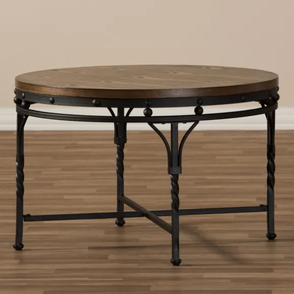 Kirkland's Home Coffee Tables-Antique Bronze Round Coffee Table