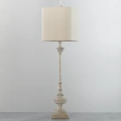 Kirkland's Home Buffet Lamps-Antique Cream Buffet Lamp