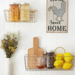 Kirkland's Home Wall Storage-Antique Gold 2-Pc. Wire Basket Set