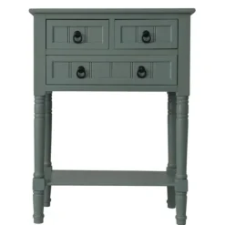 Kirkland's Home Console Tables-Antique Ice 3-Drawer Console Table
