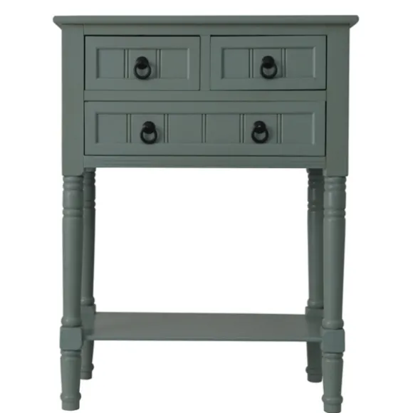 Kirkland's Home Console Tables-Antique Ice 3-Drawer Console Table