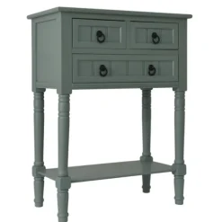 Kirkland's Home Console Tables-Antique Ice 3-Drawer Console Table