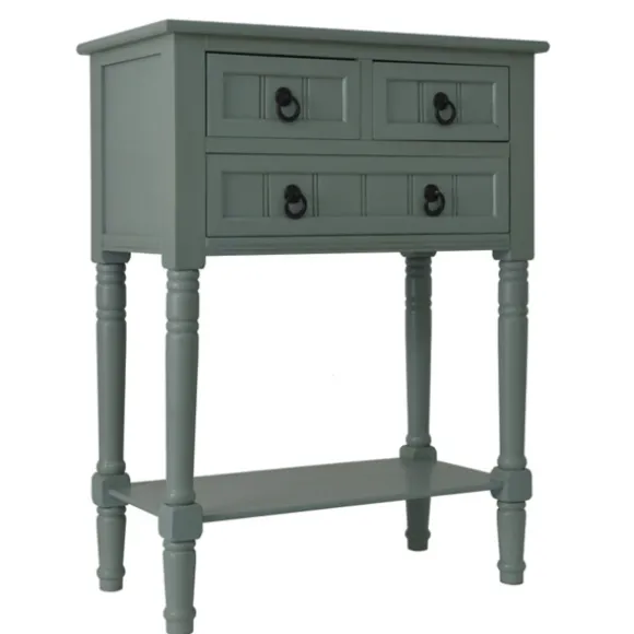 Kirkland's Home Console Tables-Antique Ice 3-Drawer Console Table