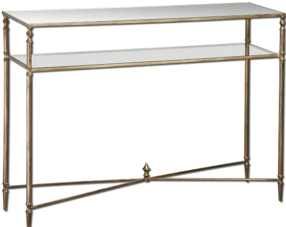 Kirkland's Home Console Tables-Antique Mirror Top Console Table
