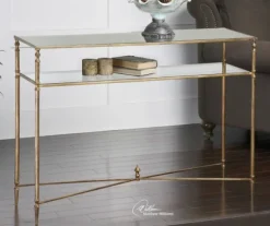 Kirkland's Home Console Tables-Antique Mirror Top Console Table