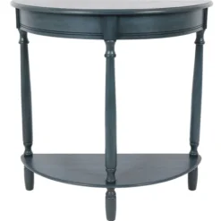 Kirkland's Home Console Tables-Antique Navy Half Round Console Table