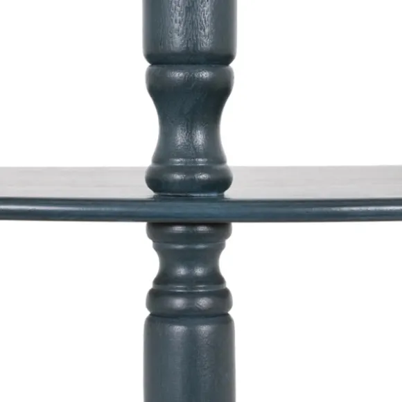 Kirkland's Home Console Tables-Antique Navy Half Round Console Table
