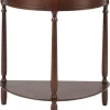 Kirkland's Home Console Tables-Antique Walnut Half Round Console Table