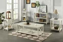 Kirkland's Home Coffee Tables-Antique Washed Wood Coffee Table