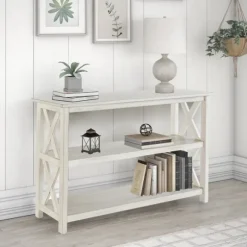 Kirkland's Home Console Tables-Antique Washed Wood Console Table