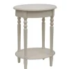 Kirkland's Home Nightstands-Antique White Simplicity Oval Side Table
