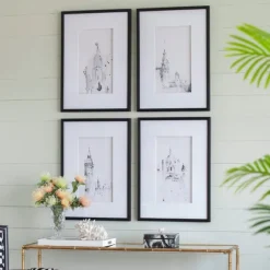 Kirkland's Home Framed Art-Architectural Drawings Framed Art Prints, Set Of 4