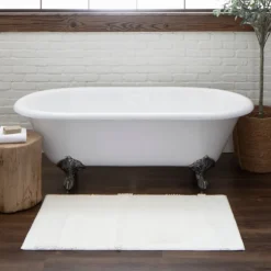 Kirkland's Home Bathroom Rugs-Arctic Asymmetrical Cotton Bath Mat, 34 In.