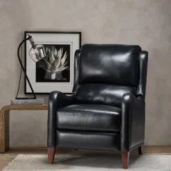 Kirkland's Home Accent Chairs-Arturo Leather Wingback Recliner