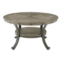 Kirkland's Home Coffee Tables-Ash Round Nailhead Coffee Table