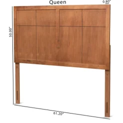 Kirkland's Home Beds & Headboards-Ash Walnut Wood Panel Queen Headboard