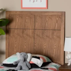 Kirkland's Home Beds & Headboards-Ash Walnut Wood Panel Twin Headboard