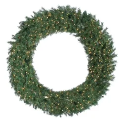 Kirkland's Home Wreaths-Aspen Spruce Warm White Pre-Lit Wreath, 60 In.