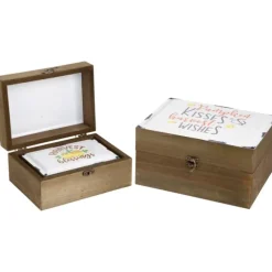 Kirkland's Home Decorative Accents-Autumn Boxes With Metal Covers, Set Of 3