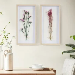 Kirkland's Home Framed Art-Avant Garden Dried Flowers Shadowboxes, Set Of 2