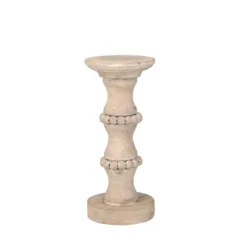 Kirkland's Home Candle Holders-Banded Bead Wood Candle Holder, 11 In.
