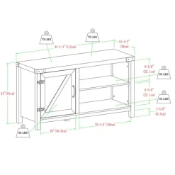 Kirkland's Home Tv Stands & Media Consoles-Barn Door Console Tv Stand