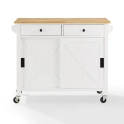 Kirkland's Home Kitchen Islands & Bar Carts-Barn Door Kitchen Cart