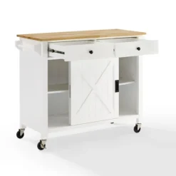 Kirkland's Home Kitchen Islands & Bar Carts-Barn Door Kitchen Cart