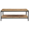 Kirkland's Home Coffee Tables-Barnwood Angle Iron Coffee Table