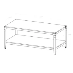 Kirkland's Home Coffee Tables-Barnwood Angle Iron Coffee Table