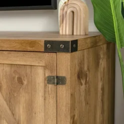 Kirkland's Home Tv Stands & Media Consoles-Barnwood Barn Doors Tv Stand