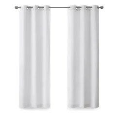 Kirkland's Home Curtains & Drapes-Basketweave Curtain Panel Set, 84 In