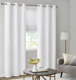 Kirkland's Home Curtains & Drapes-Basketweave Curtain Panel Set, 84 In