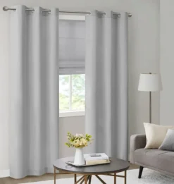 Kirkland's Home Curtains & Drapes-Basketweave Curtain Panel Set, 84 In