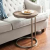 Kirkland's Home Accent & End Tables-Beaded Round Wood C-Table