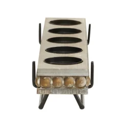 Kirkland's Home Candle Holders-Beaded Wood And Metal Base Candle Holder