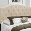 Kirkland's Home Beds & Headboards-Beige Bryne Button Tufted Full/Queen Headboard