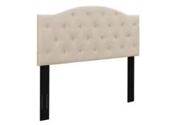 Kirkland's Home Beds & Headboards-Beige Bryne Button Tufted Full/Queen Headboard