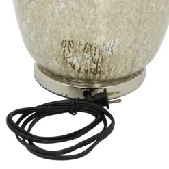 Kirkland's Home Table Lamps-Beige Marbled Mercury Glass Table Lamp