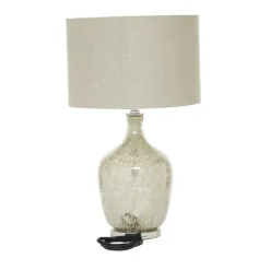 Kirkland's Home Table Lamps-Beige Marbled Mercury Glass Table Lamp
