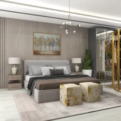 Kirkland's Home Table Lamps-Beige Marbled Mercury Glass Table Lamp