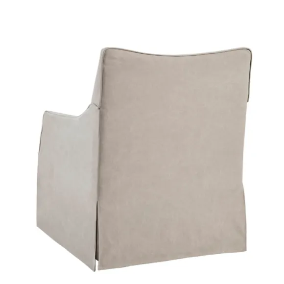 Kirkland's Home Accent Chairs-Beige Martha Stewart Skirted Swivel Accent Chair